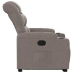 Fauteuil inclinable taupe tissu – Image 7