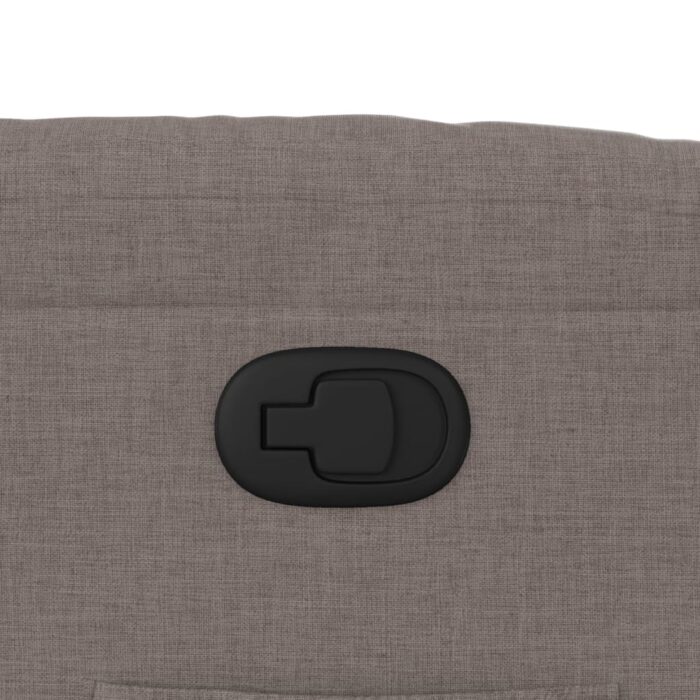 Fauteuil inclinable taupe tissu – Image 9