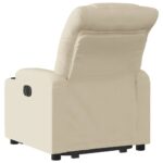 Fauteuil inclinable Crème Tissu – Image 2