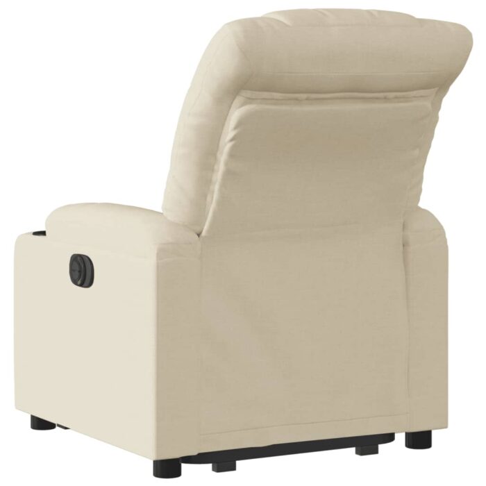Fauteuil inclinable Crème Tissu – Image 2