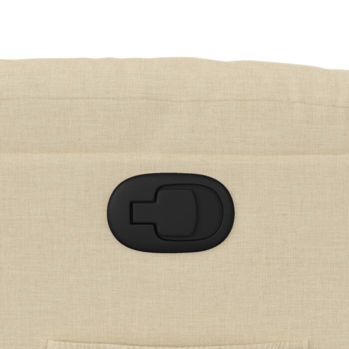 Fauteuil inclinable Crème Tissu – Image 9