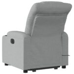 Fauteuil de massage inclinable Gris clair Tissu – Image 2