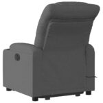 Fauteuil de massage inclinable Gris foncé Tissu – Image 2