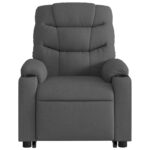 Fauteuil de massage inclinable Gris foncé Tissu – Image 6