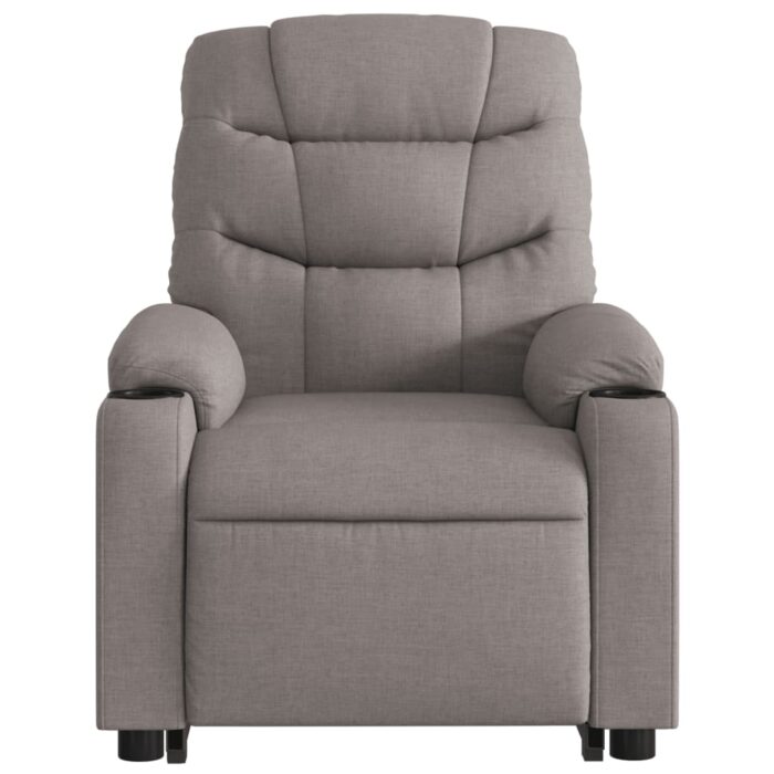 Fauteuil inclinable de massage Taupe Tissu – Image 6