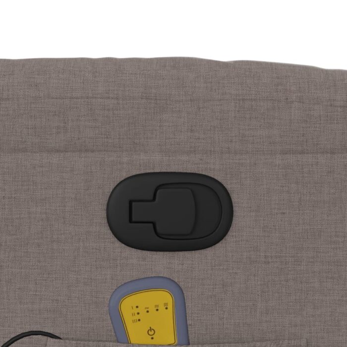 Fauteuil inclinable de massage Taupe Tissu – Image 9