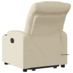 Fauteuil inclinable de massage Crème Tissu – Image 2