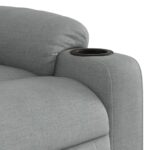 Fauteuil inclinable électrique gris clair tissu – Image 9
