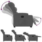 Fauteuil inclinable électrique gris foncé tissu – Image 4