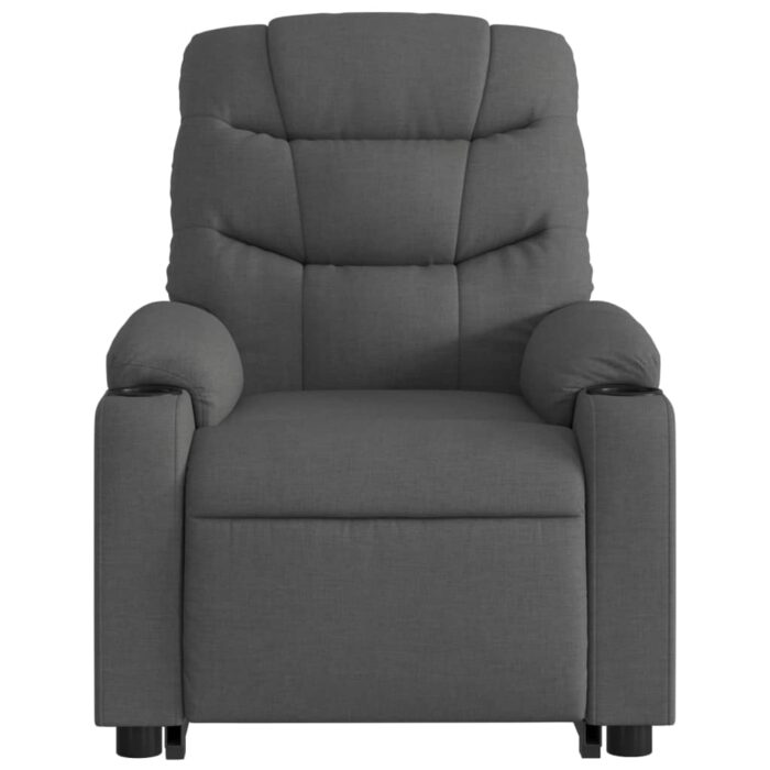 Fauteuil inclinable électrique gris foncé tissu – Image 6