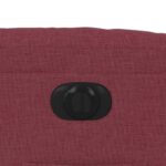 Fauteuil inclinable électrique rouge bordeaux tissu – Image 10