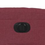 Fauteuil inclinable électrique rouge bordeaux tissu – Image 11
