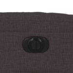 Fauteuil inclinable électrique marron foncé tissu – Image 11