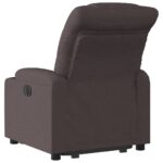 Fauteuil inclinable électrique marron foncé tissu – Image 2