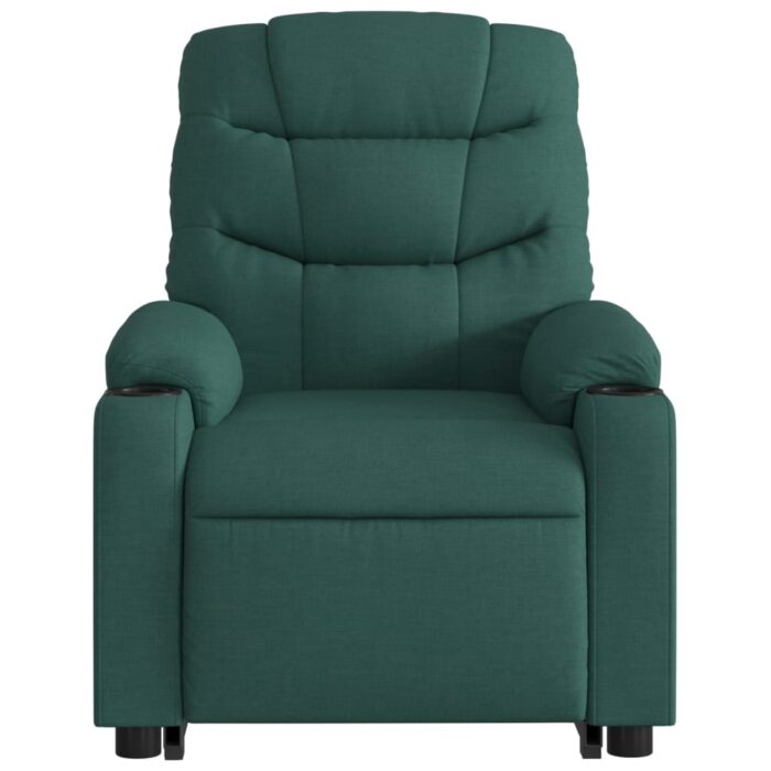 Fauteuil inclinable électrique vert foncé tissu – Image 6