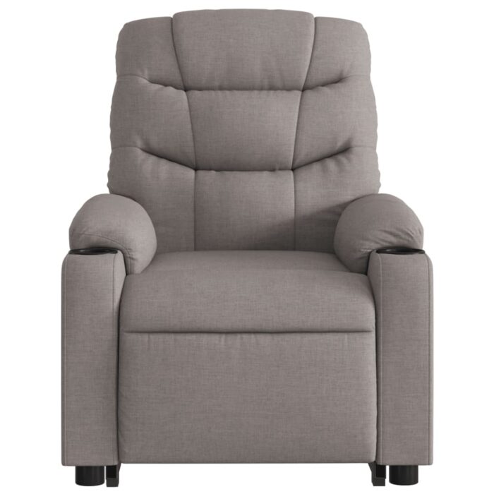 Fauteuil inclinable électrique taupe tissu – Image 6