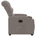 Fauteuil inclinable électrique taupe tissu – Image 7