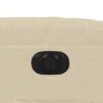 Fauteuil inclinable électrique crème tissu – Image 10
