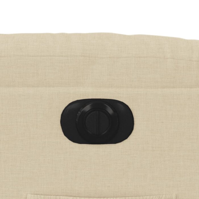 Fauteuil inclinable électrique crème tissu – Image 10