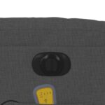 Fauteuil inclinable de massage électrique Gris foncé Tissu – Image 10