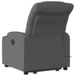 Fauteuil inclinable de massage électrique Gris foncé Tissu – Image 2