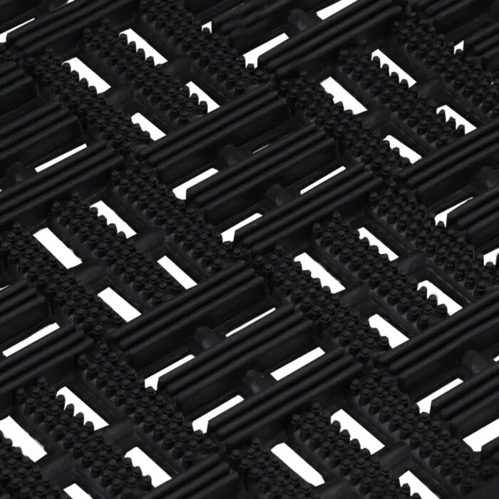 Paillasson rectangulaire 45x75 cm caoutchouc – Image 4