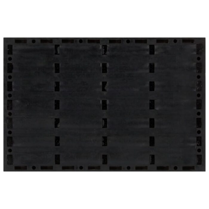 Paillasson rectangulaire 40x60 cm caoutchouc et fibre de coco – Image 2