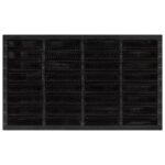 Paillasson rectangulaire 45x75 cm caoutchouc et fibre de coco