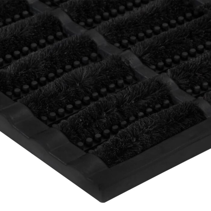 Paillasson rectangulaire 45x75 cm caoutchouc et fibre de coco – Image 3