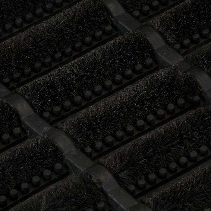 Paillasson rectangulaire 45x75 cm caoutchouc et fibre de coco – Image 4