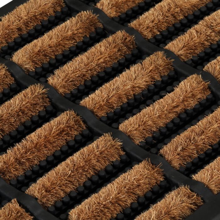 Paillasson rectangulaire 45x75 cm caoutchouc et fibre de coco – Image 4