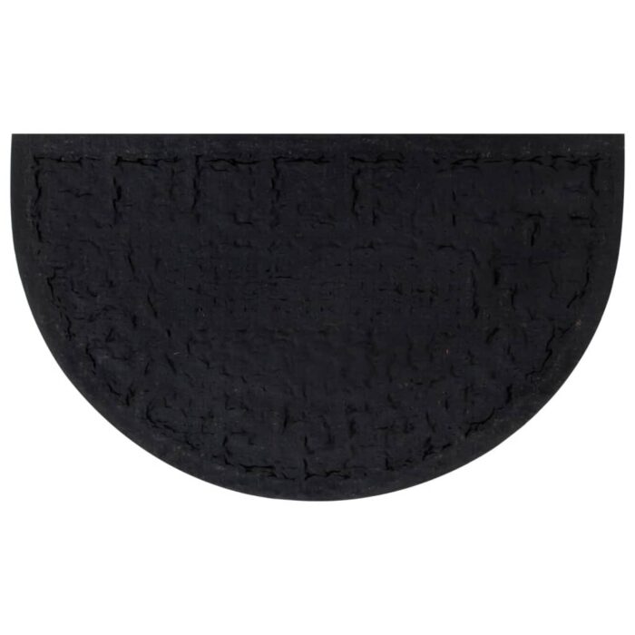 Tapis de porte demi-rond 45x75 cm caoutchouc et fibre de coco – Image 2