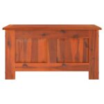 Coffre de rangement avec couvercle marron bois massif d'acacia – Image 2