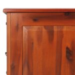 Coffre de rangement avec couvercle marron bois massif d'acacia – Image 6