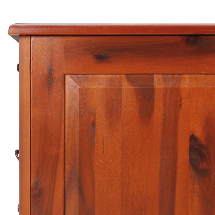 Coffre de rangement avec couvercle marron bois massif d'acacia – Image 6