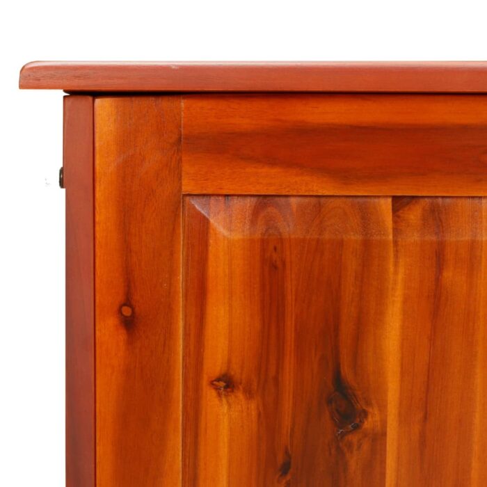 Coffre de rangement avec couvercle marron bois massif d'acacia – Image 6
