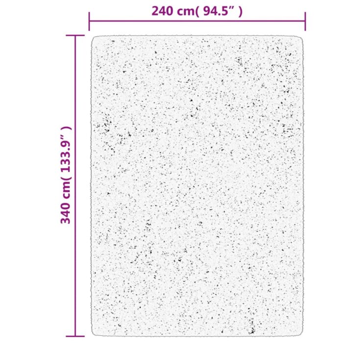 Tapis HUARTE à poils courts doux lavable anthracite 240x340 cm – Image 8