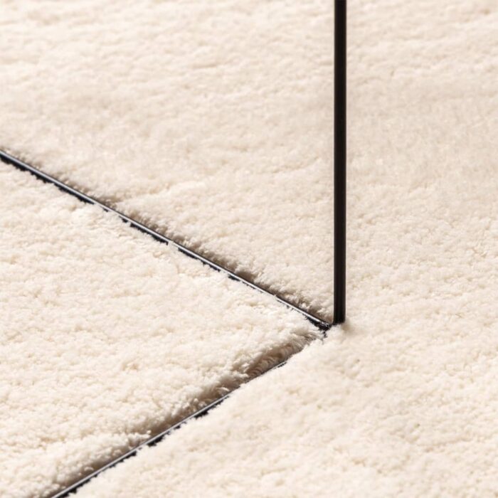 Tapis HUARTE à poils courts doux et lavable beige Ø 80 cm – Image 6