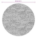 Tapis HUARTE à poils courts doux et lavable beige Ø 80 cm – Image 8