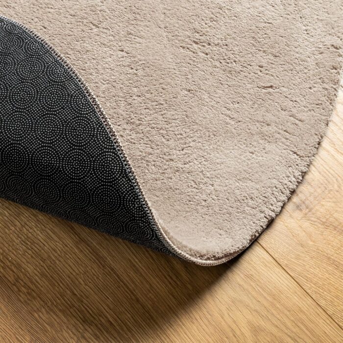 Tapis HUARTE à poils courts doux et lavable sable Ø 200 cm – Image 3