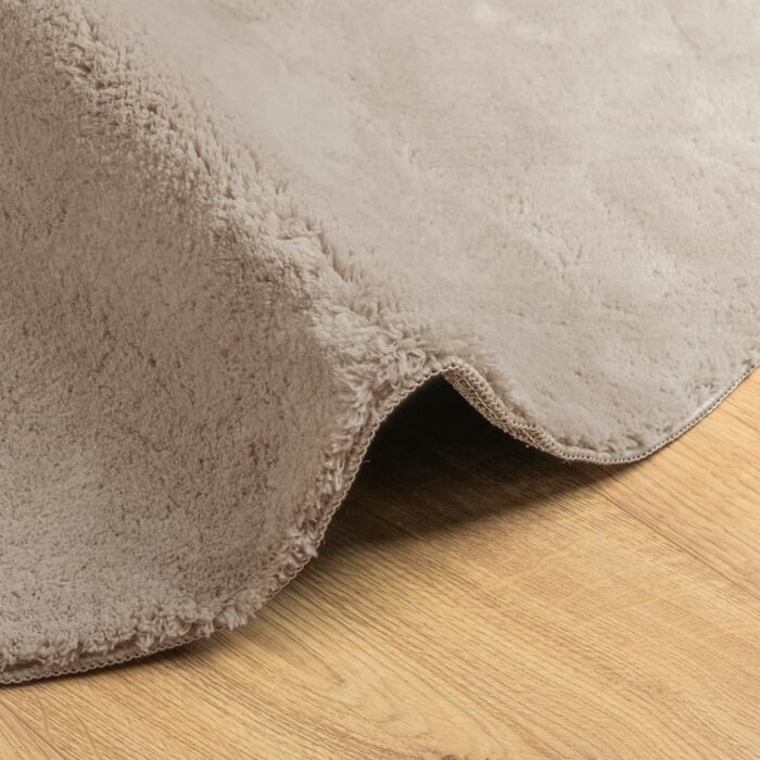 Tapis HUARTE à poils courts doux et lavable sable Ø 200 cm – Image 4