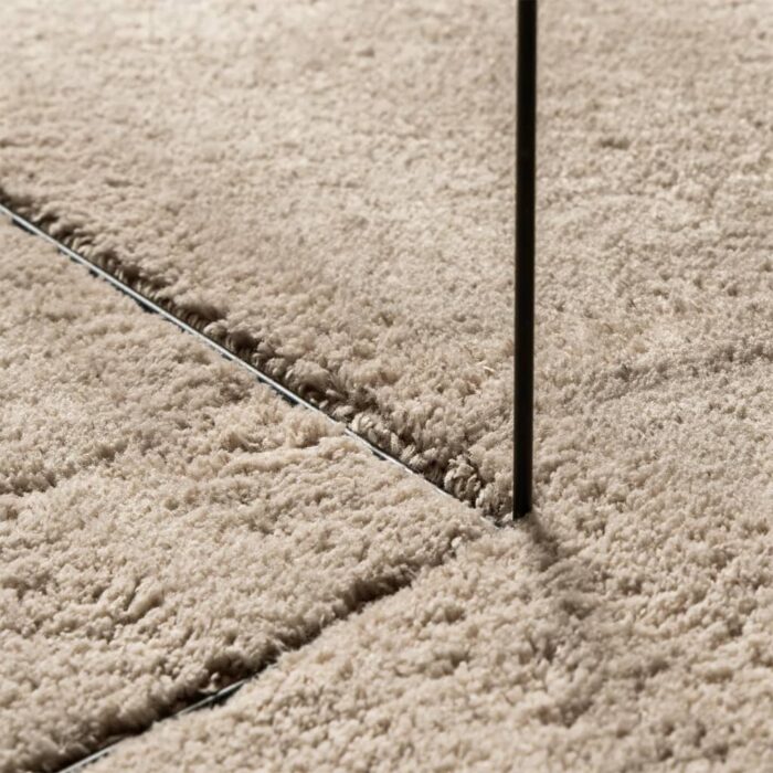 Tapis HUARTE à poils courts doux et lavable sable Ø 200 cm – Image 6