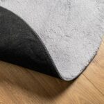 Tapis HUARTE à poils courts doux et lavable gris Ø 80 cm – Image 3