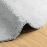 Tapis HUARTE à poils courts doux et lavable gris Ø 80 cm – Image 4