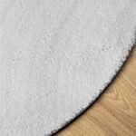 Tapis HUARTE à poils courts doux et lavable gris Ø 120 cm – Image 2