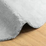 Tapis HUARTE à poils courts doux et lavable gris Ø 120 cm – Image 4