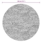 Tapis HUARTE à poils courts doux et lavable gris Ø 120 cm – Image 8
