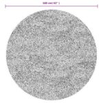 Tapis HUARTE à poils courts doux et lavable gris Ø 160 cm – Image 8
