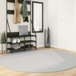 Tapis HUARTE à poils courts doux et lavable gris Ø 200 cm
