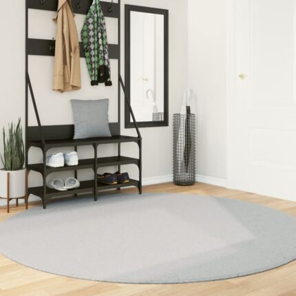 Tapis HUARTE à poils courts doux et lavable gris Ø 200 cm